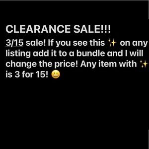 3/15 sale! ✨✨✨